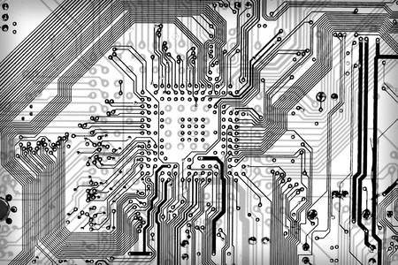 Tech industrial electronic graphic bw backgroundの写真素材