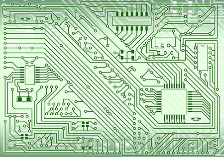 Hi-tech industrial electronic light green backgroundの写真素材