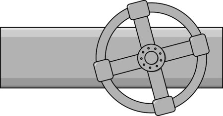 Simple vector gas valve of grey colorのイラスト素材
