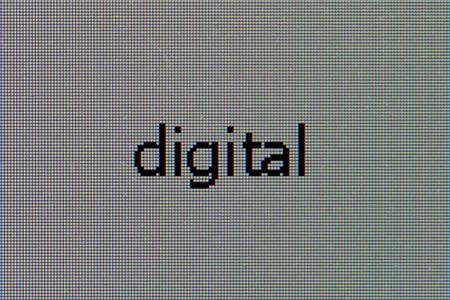 Macro-photo a matrix of the LCD monitor with word - digitalの写真素材
