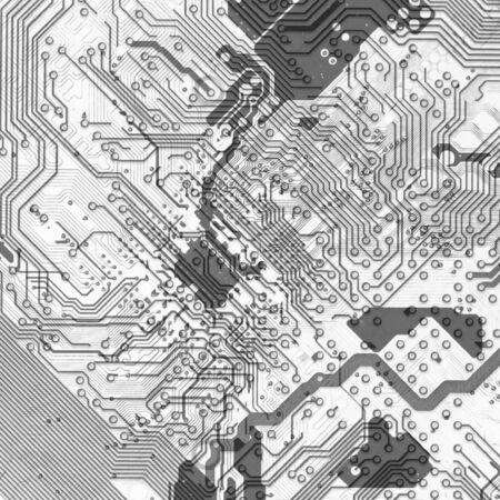 Close-up abstract circuit board background in hi-tech styleの写真素材