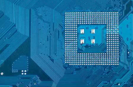 Blue high tech industrial circuit board electronic background