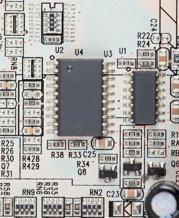 Industrial background from electronic components close upの写真素材