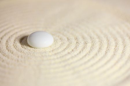 The Japanese rock-garden in a miniature close upの写真素材