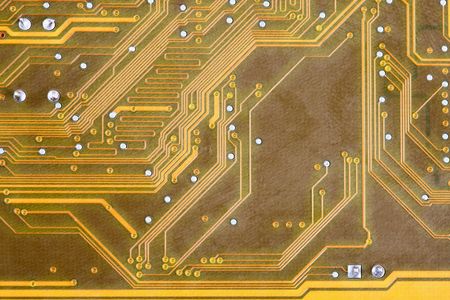 The electronic circuit board hi-tech color backgroundの写真素材