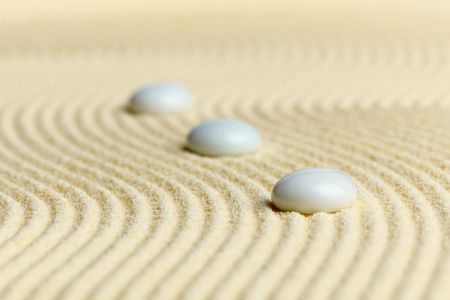Zen Garden in miniature - an abstract compositionの写真素材
