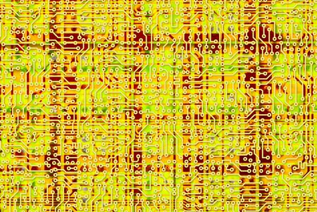 Electronic industrial high tech golden graphic backgroundの写真素材