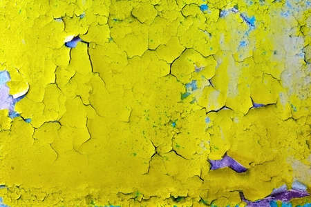 Numerous cracks on the surface of the old wallの写真素材