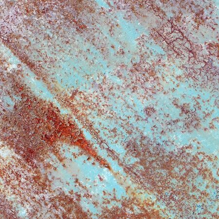 Square fragment of a rusty metal surfaceの写真素材