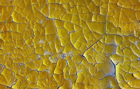 Texture - the surface of oil paint with cracks on the wallの写真素材