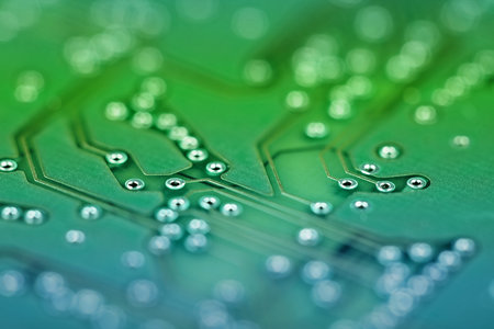 The printed-circuit board - a highly technological abstract background
