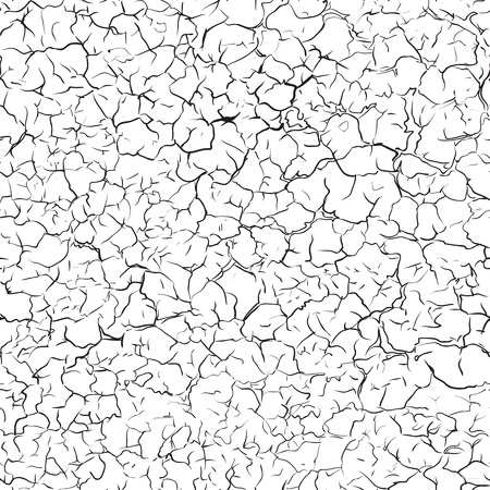 Seamless monochrome vector texture - cracks on a white background eps8のイラスト素材