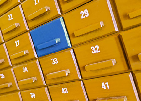 Your individual blue wooden box in the closet