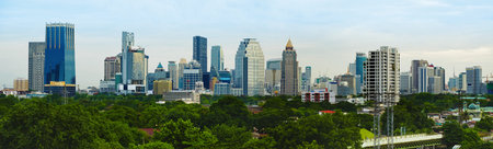 Panorama evening metropolis - the center of Bangkok