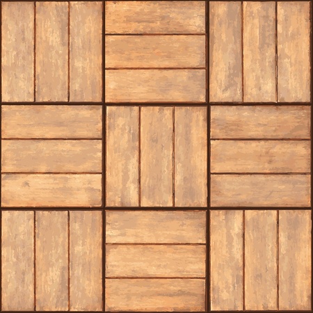 Seamless texture - a wall lined with wooden plaqueのイラスト素材