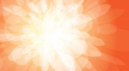 A bright flash on an orange background - abstract vector illustrationのイラスト素材