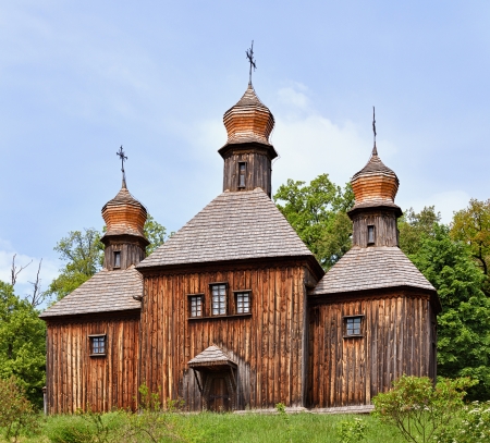 An old wooden Christian Orthodox Churchの写真素材