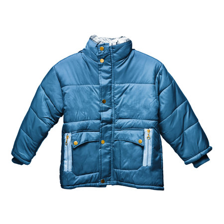 Children's parka jacket isolated on white background