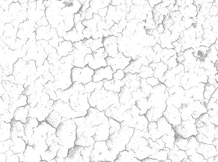 Cracks on the surface of the white old paint のイラスト素材