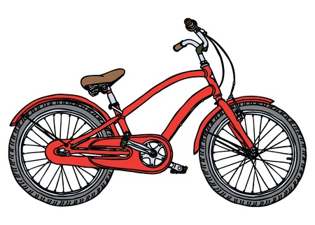 Old Red Bicycleのイラスト素材
