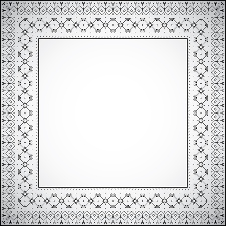 A simple square frame with ethnic pattern - Vectorのイラスト素材