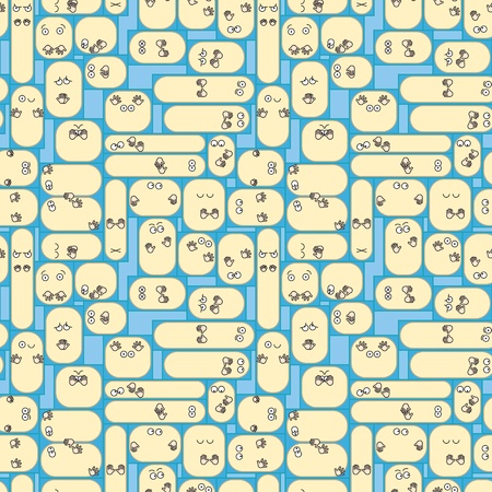 People living in urban closer apartments seamless textureのイラスト素材