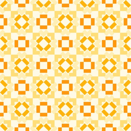 Retro abstract seamless geometric orange color pattern - vectorのイラスト素材