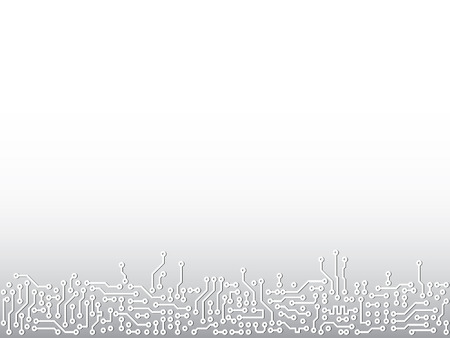 Monochrome abstract vector background with electronic pathsのイラスト素材