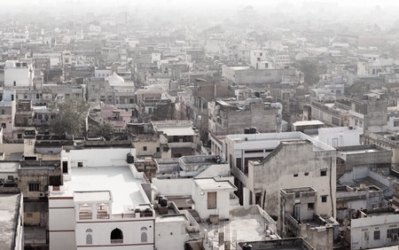 Jaipur, Rajasthan, India. Aerial view of the city