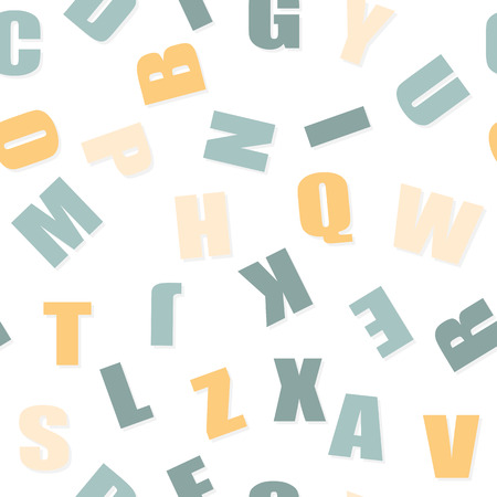 seamless pattern - educational letters vintage backgroundの写真素材