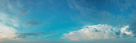 Panorama of the daytime sky with clouds - nature backgroundの写真素材