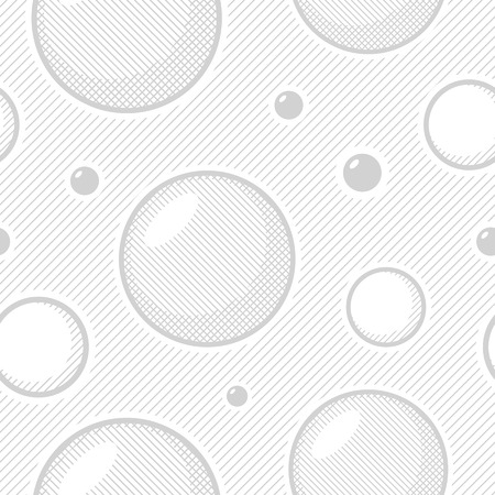 Abstract scetch vector pattern. Chaotically monochrome bubbles backgroundのイラスト素材