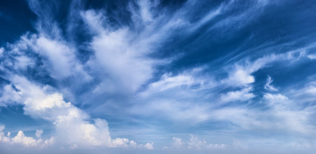 Beautiful daytime sky with white clouds