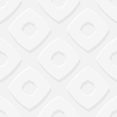 Simple geometric vector seamless pattern - gray volume figures background. のイラスト素材