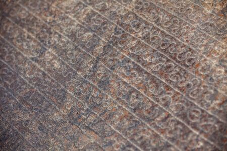 Sri Lanka. Pattern on the wall inside the Dambulla cave templeの写真素材