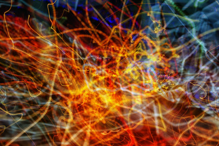 Picture light, colorful lines. Abstraction. Background