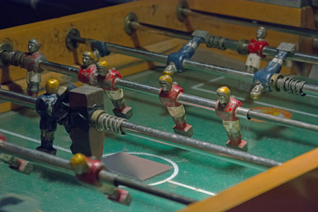 Old vintage foosball in Laos. Luang Prabangの写真素材