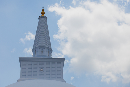 Sri Lanka, Anuradhapura - Ruwanwelisaya on background of blue sky and clouds
の写真素材