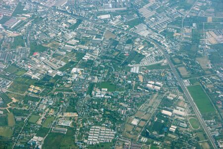 Vietnam with a bird's-eye view. Photos from the plane window. Megapolisの写真素材