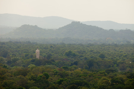 Sri Lanka. Polonnaruva. View from the Sigiriya rock. View on Kimbissa templeの写真素材