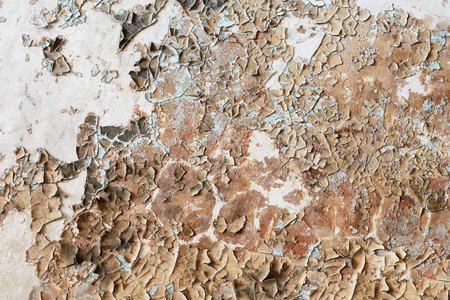 Disgusting old paint on the wall of the destroyed building - backgroundの写真素材