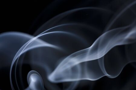 Extream Close Up of a Ribbon of Smokeの写真素材