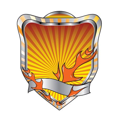 Universal label with the image of the flameのイラスト素材