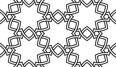 Monochrome seamless celtic pattern abstract backgroundのイラスト素材