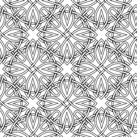 seamless background from Celtic ornaments. monochrome illustrationの写真素材