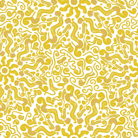 Abstract seamless background with yellow elementsのイラスト素材