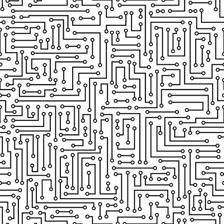 vector seamless abstract electronic background. Electronic board patternのイラスト素材