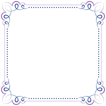 Multilayer vector violet blue elegant square frameのイラスト素材