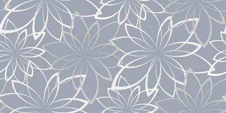 Vector seamless background. Flowers on a light blue background. Vintageのイラスト素材