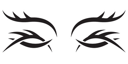 Vector Gothic pattern on a white background. eyesのイラスト素材